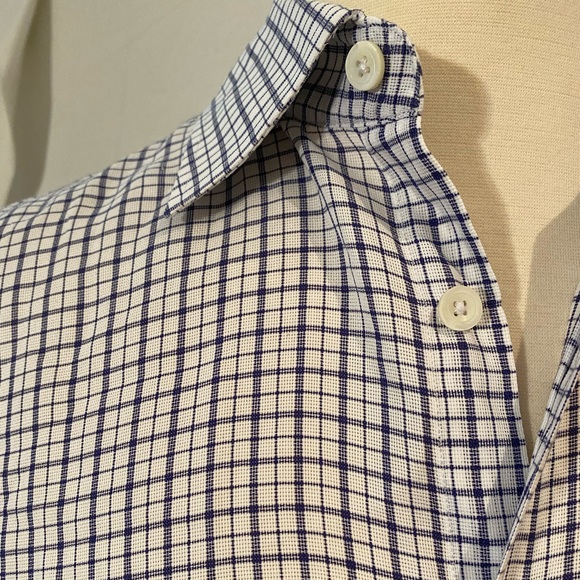 CANALI Men’s Long Sleeve Check Button Down Shirt Sz 16 1/2 - Picture 4 of 10